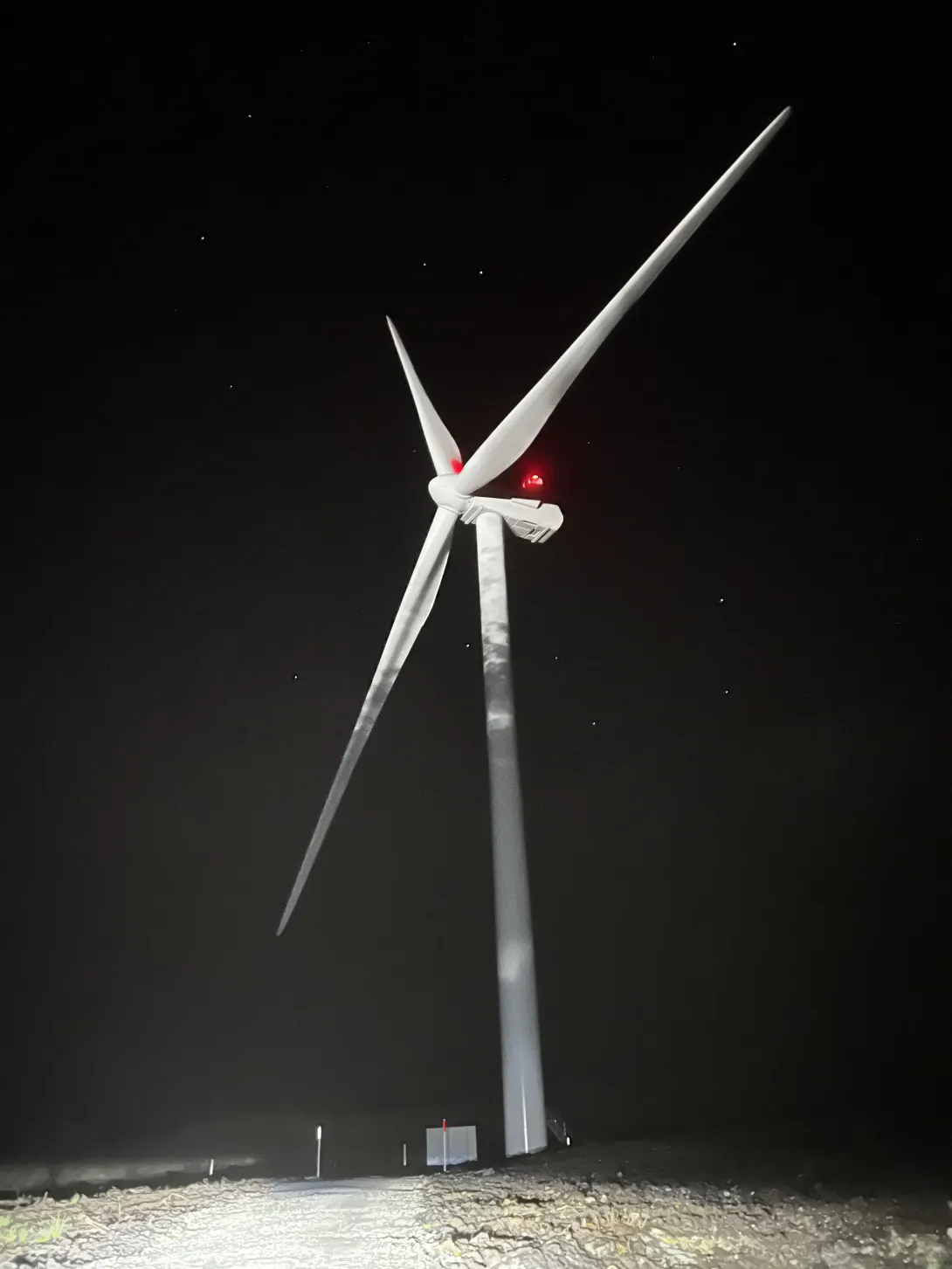 Wind Turbine at Night